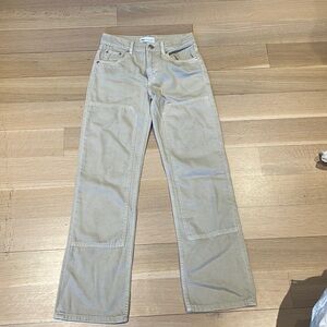 zara beige jeans size 0